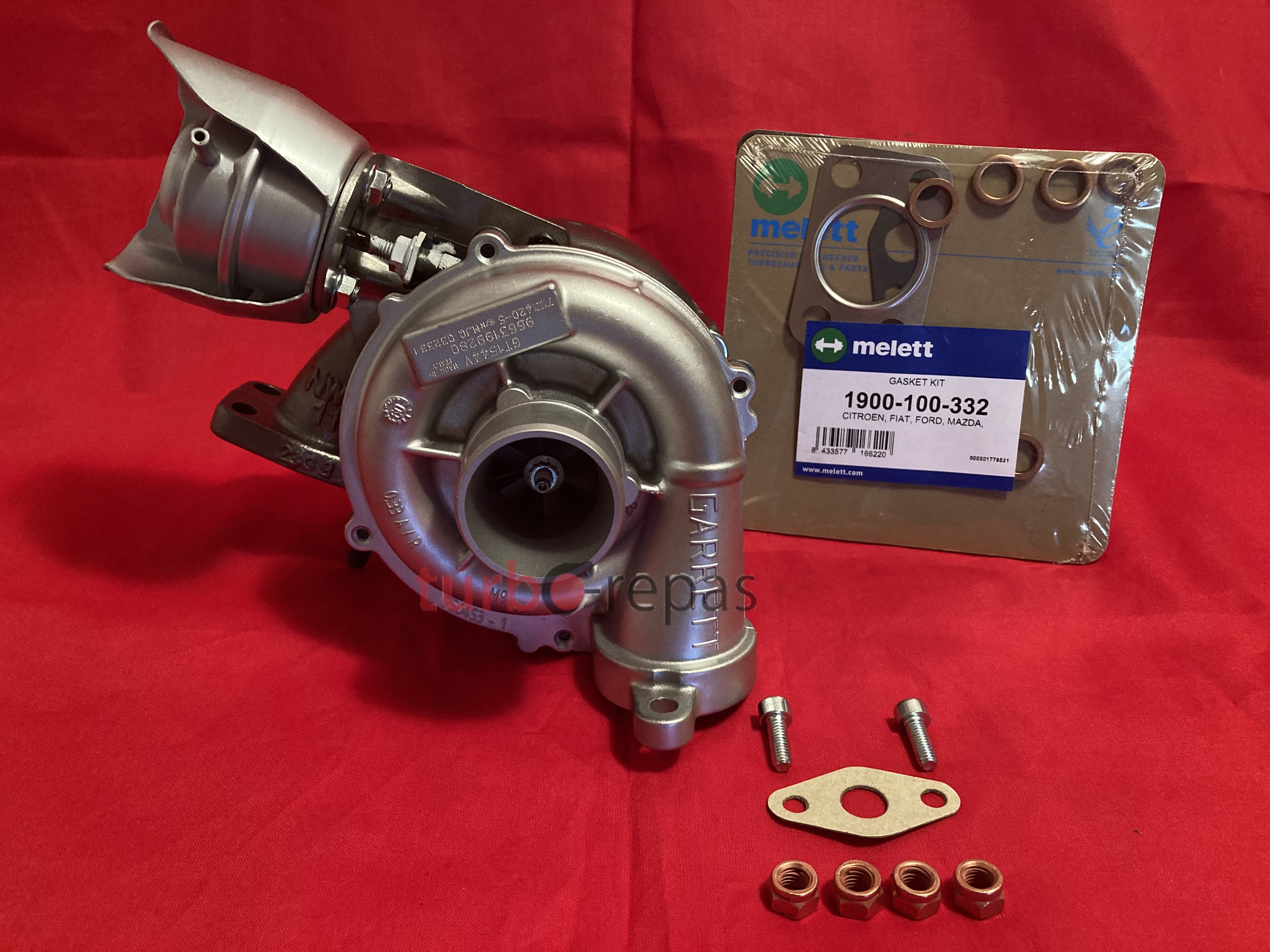 Repasované   turbodmychadlo  Peugeot 307, 1.6HDI, 80 kW